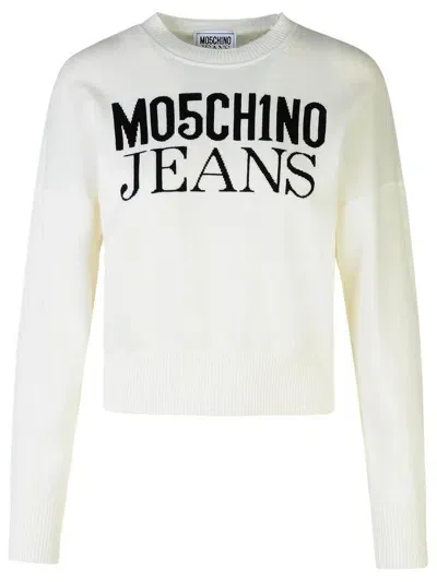 Moschino Logo Intarsia In White