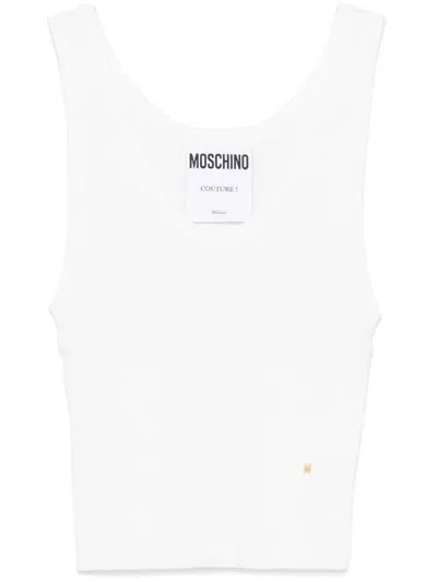 Moschino Logo-lettering Tank Top In White