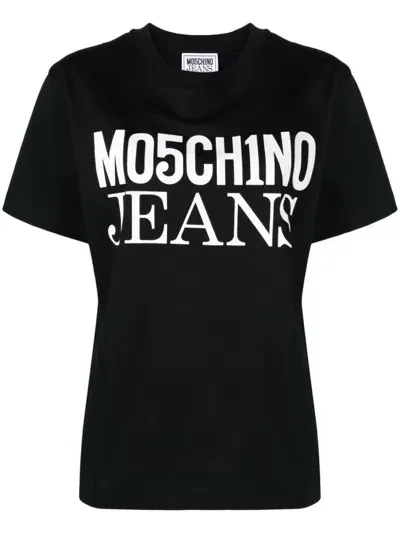 Moschino Logo-print Cotton T-shirt In Black