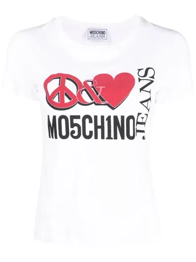 Moschino Logo-print Cotton T-shirt In White