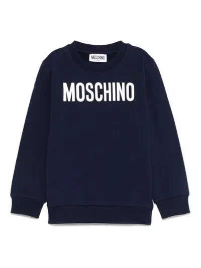 Moschino Logo-print Sweatshirt In Blau