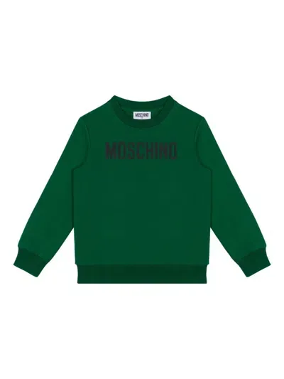 Moschino Kids' Logo-print Sweatshirt In Green