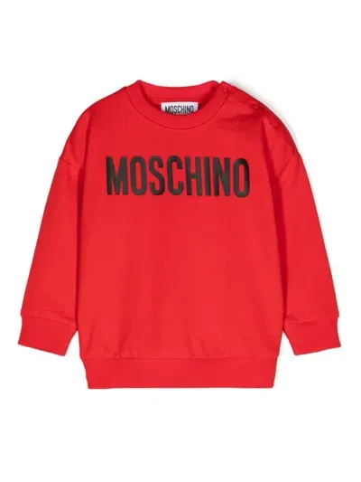 Moschino Babies' Logo-print Sweatshirt In Red