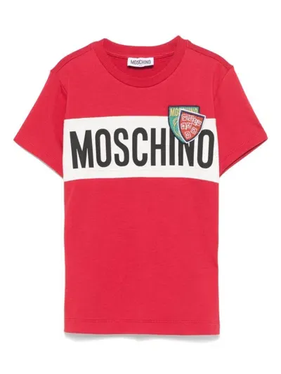 Moschino T-shirt Mit Logo-print In Rot