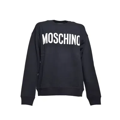 Moschino Kids'  Logo Printed Crewneck Sweatshirt In Navy