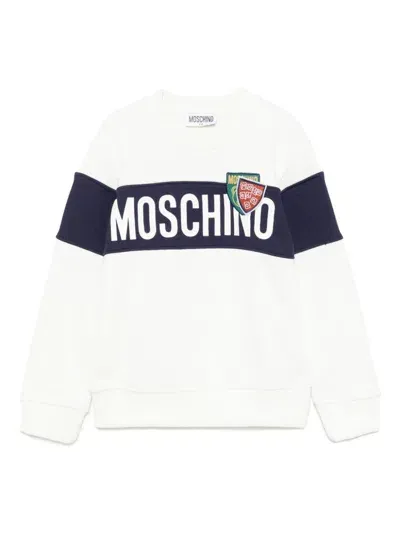 Moschino Kids' Logo-printed Sweatshirt In Neutrals