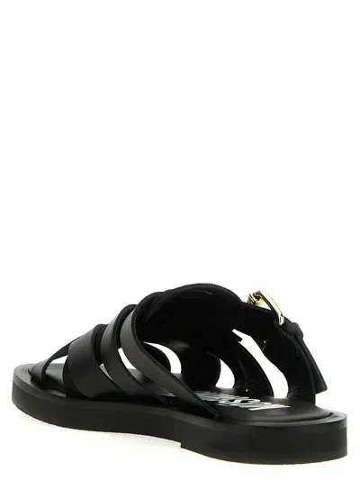 Moschino Sandals In Black