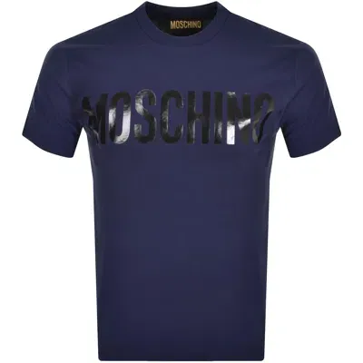 Moschino Logo T Shirt Blue