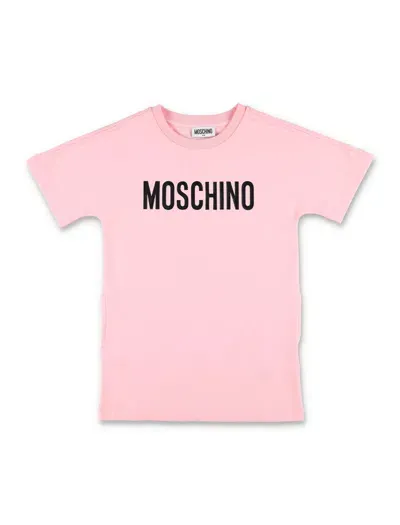 Moschino Kids' Logo T-shirt Dress In Pink