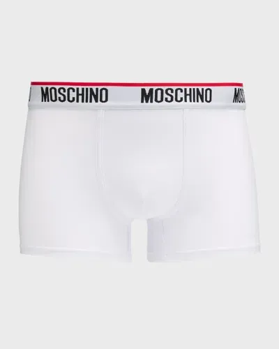 Moschino Men's 2-pack Basic Trunks In Grey Multi