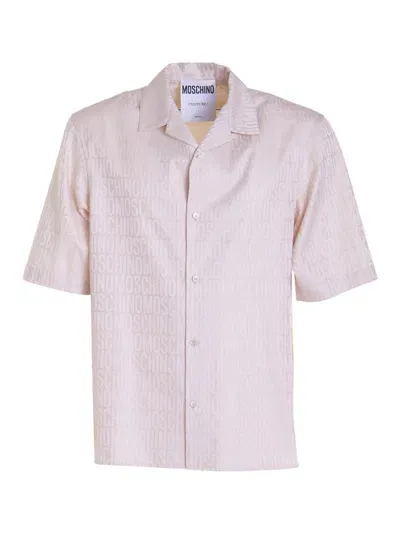 Moschino Oversize Short Sleeve Shirt In Beis