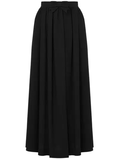 Moschino Pleated Asymmetric Skort In Black