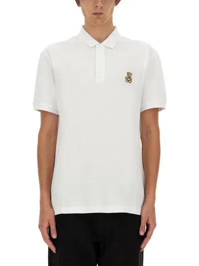 Moschino Polo Teddy Patch In White