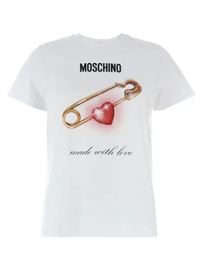 Moschino Printed T Shirt In White