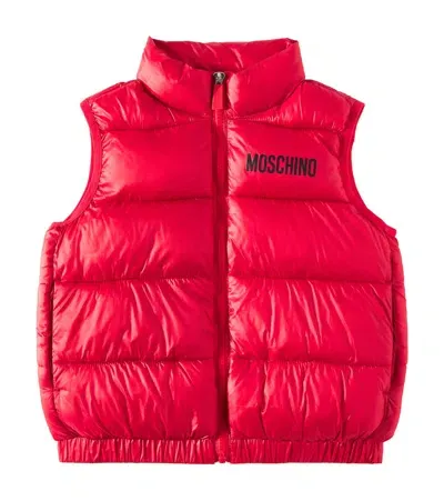 Moschino Kids' Puffer Vest In Red