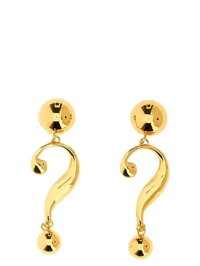 Moschino 'question Mark' Earrings In Gold