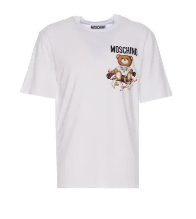 Moschino Sartorial Teddy Bear T-shirt In White