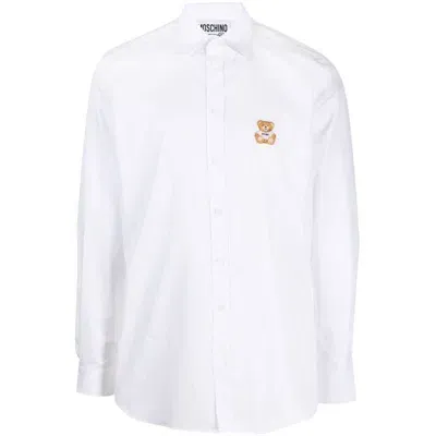 Moschino Man Shirt White Size 16 Cotton