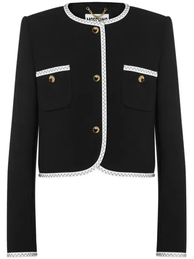 Moschino Single-breasted Jacket In Black