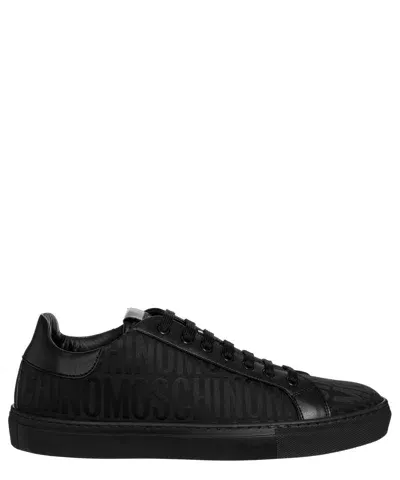 Pre-owned Moschino Sneaker Herren Logo Mm15012g1l101000 Black Schwarz Schuhe Laufschuhe