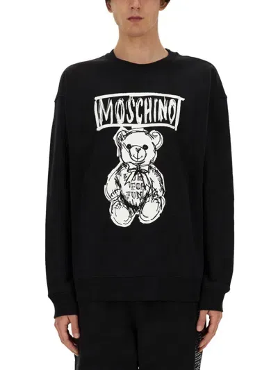 Moschino Sweatshirt With Logo In Black