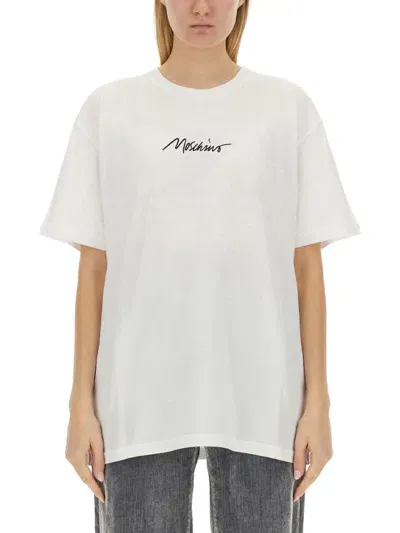 Moschino T-shirt Con Logo In White