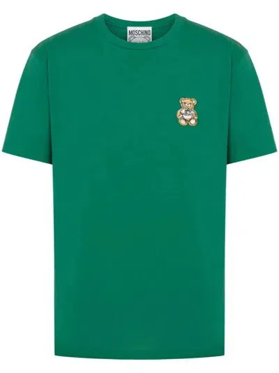 Moschino Teddy Bear-motif Cotton T-shirt In Green