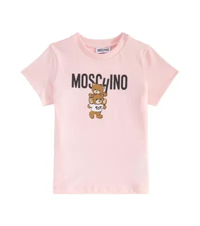 Moschino Kids' Teddy Bear-print T-shirt In Pink