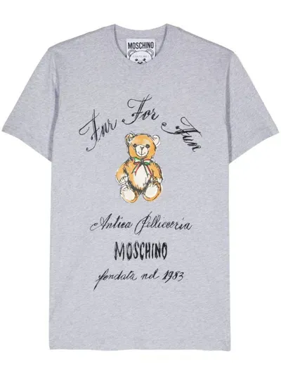 Moschino Teddy Bear-print T-shirt In Grau