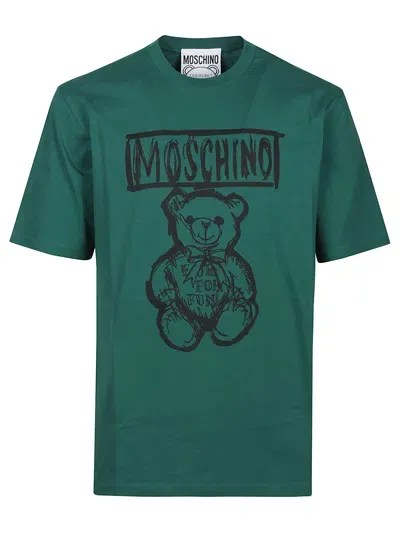 Moschino Teddy Bear Print T-shirt In Green