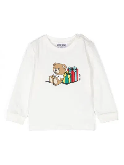 Moschino Babies' Teddy Bear-print T-shirt In White