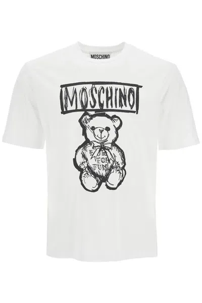 Moschino "teddy Bear Print T In White