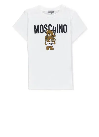 Moschino Kids' Teddy Bear-print T-shirt In White