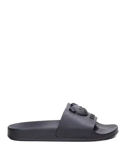 Moschino Teddy Pool Slide In Black