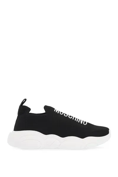 Moschino Teddy Sole Sneaker Socks In Black