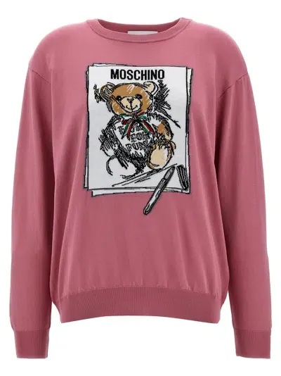 Moschino 'teddy' Sweater In Pink