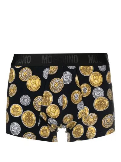 Moschino Underwear Boxer Logo Waist In Black