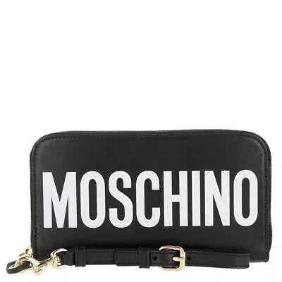 Pre-owned Moschino Wallet Black Black Neu & Ovp 1312184 In Schwarz