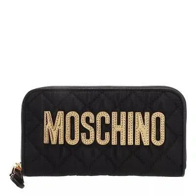 Pre-owned Moschino Wallet Nero Black Neu & Ovp 1316140 In Schwarz