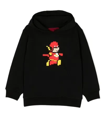 Mostly Heard Rarely Seen 8-bit Kids' Mini Zooom Hoodie Mit Pixel-print In Black