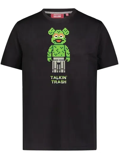 Mostly Heard Rarely Seen 8-bit Talkin' Trash 8-bit Appliqué Cotton T-shirt In 黑色