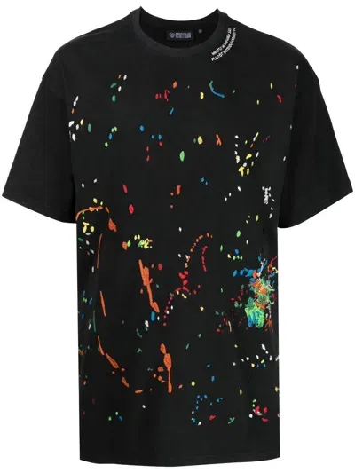 Mostly Heard Rarely Seen Paint-splatter T-shirt In Grey