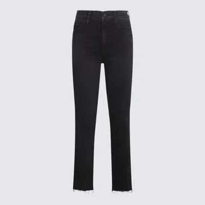 Mother Black Cotton Jeans In Nero