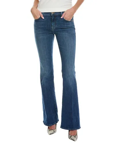 Mother The Down Low Weekender Heel Jeans In Blue