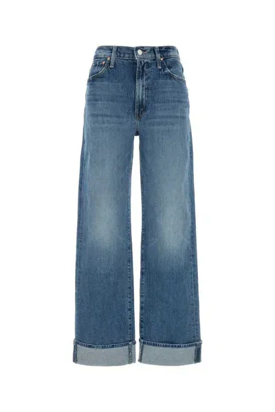 Mother The Dodger Skimp Cuff Straight Jeans In Blue