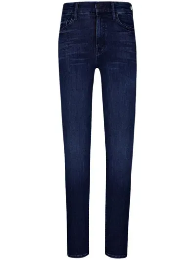 Mother Looker Skinny Jeans In Blue