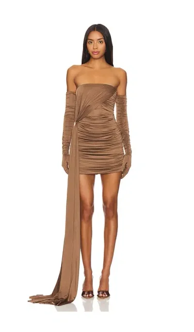 Mother Of All Delores Mini Dress In Brown