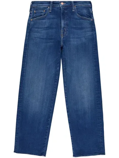 Mother Gerade Rambler Zip Ankle Jeans In Blau