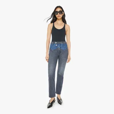 Mother The Double Rocky Rider Nerdy And Blue Jeans In Black - Size 34