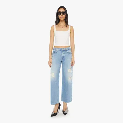 Mother The Down Low Spinner Hover Holey Roller Jeans In Blue